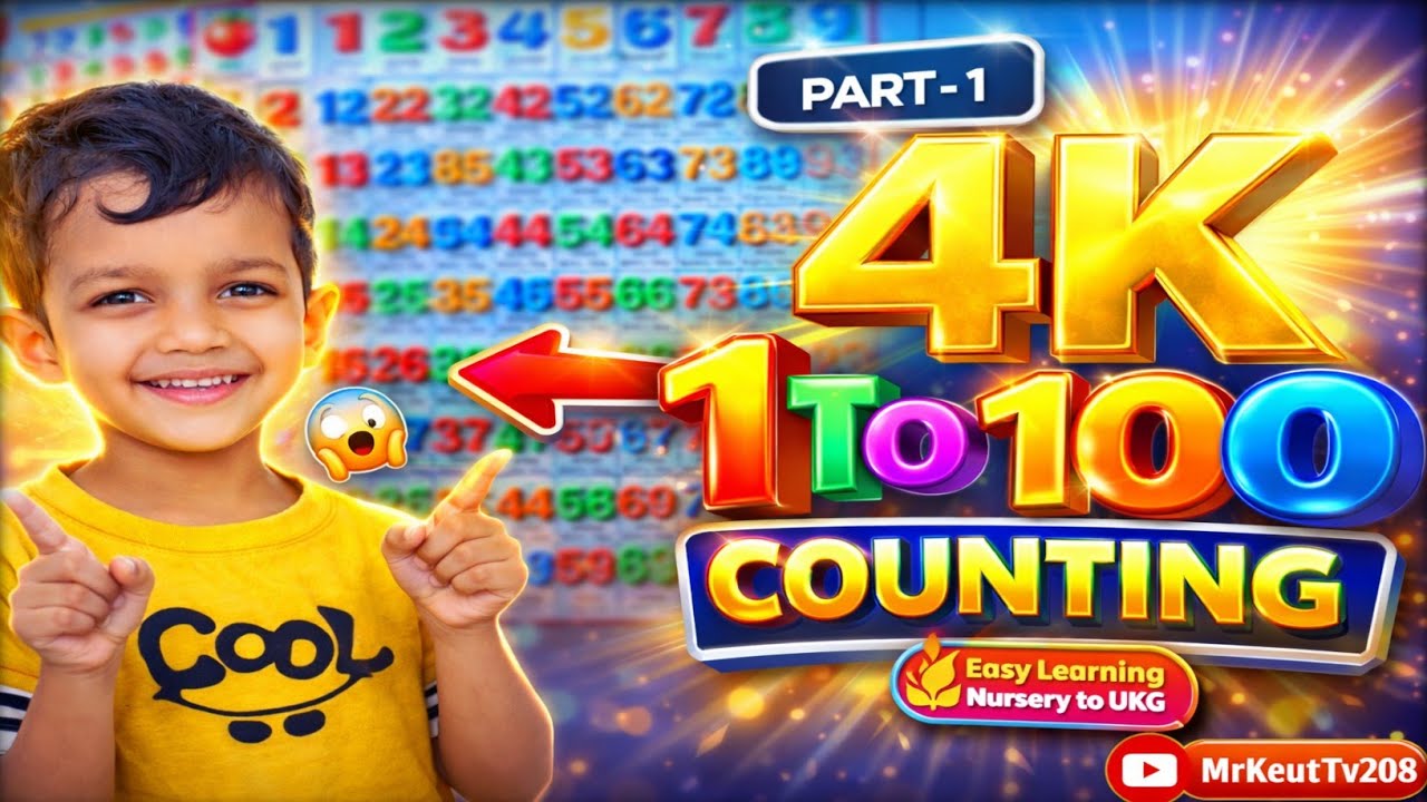 1 To 100 तक गिनती सीखें ( 2026) 🔢 Counting 1-100 for Kids @MrKeutTV208 #1to100Counting 🎉👍