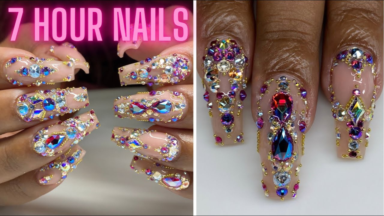 7-часовое покрытие гелем Swarovski Crystal Bling 😱 | Самый безумный нейл-арт, который я сделала в...