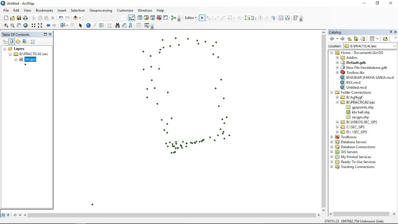 MAP MAKING IN ARC GIS USING GPS POINTS