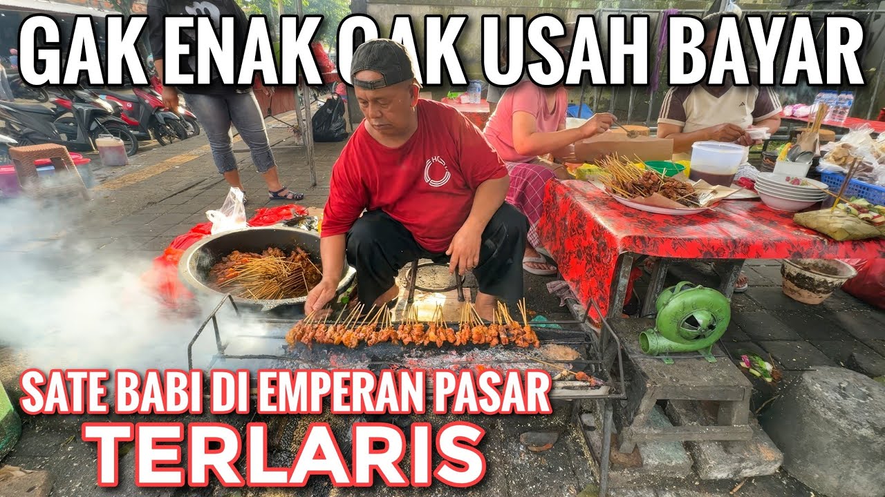 SATE BABI TERLARIS DI EMPERAN PASAR - GAK ENAK GA USAH BAYAR!