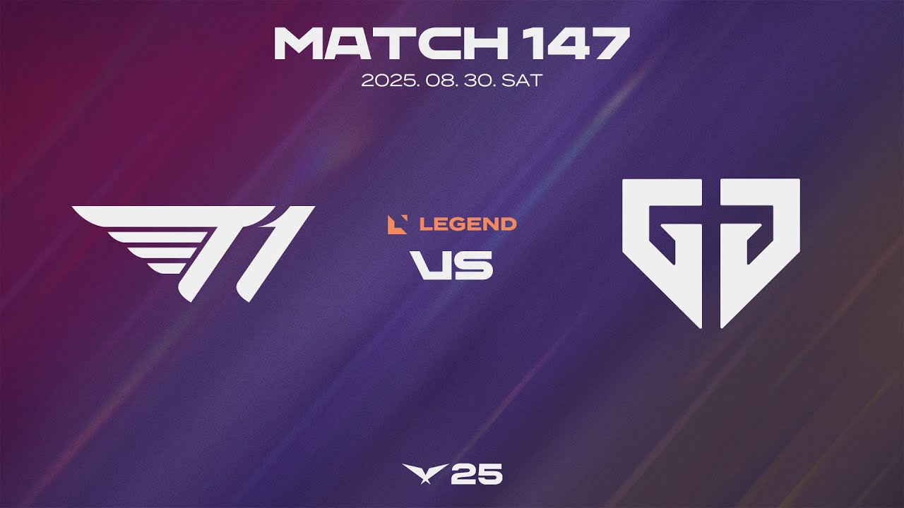 T1 vs GEN | 매치 147 하이라이트 | 08.30 | 2025 LCK