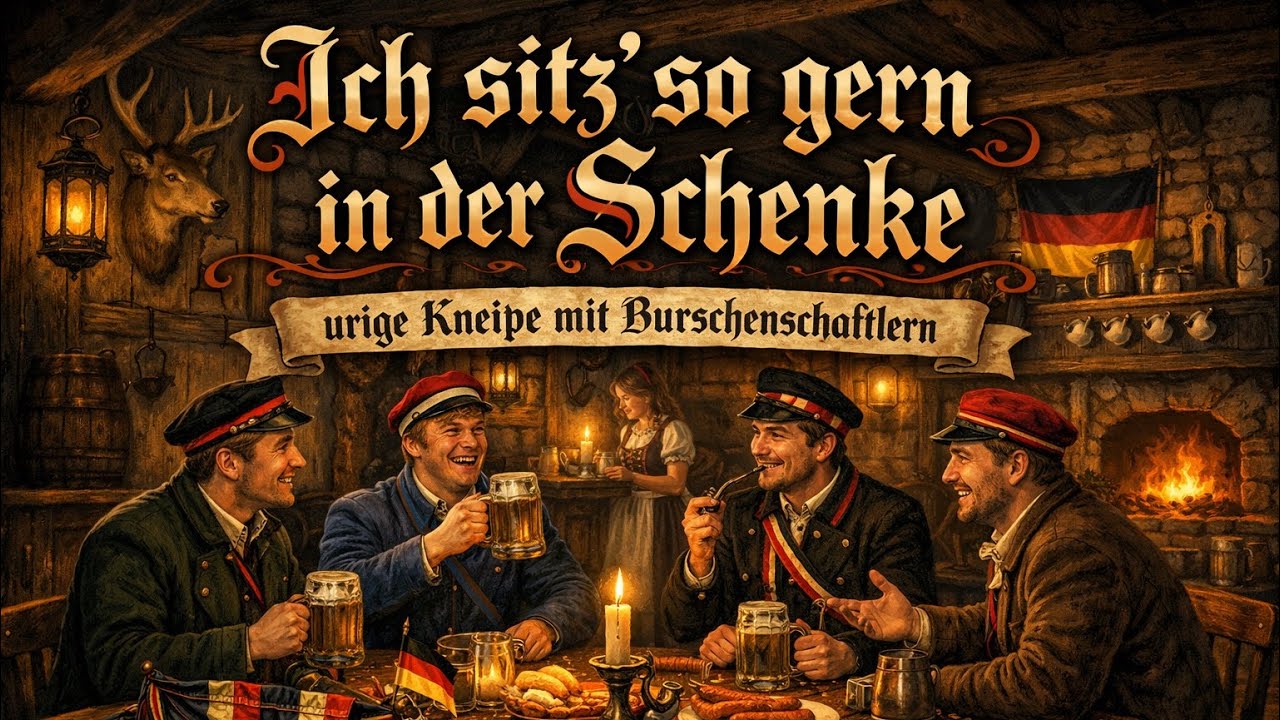 Ich sitz' so gern in der Schenke Burschenschaftler Lied Version 2026