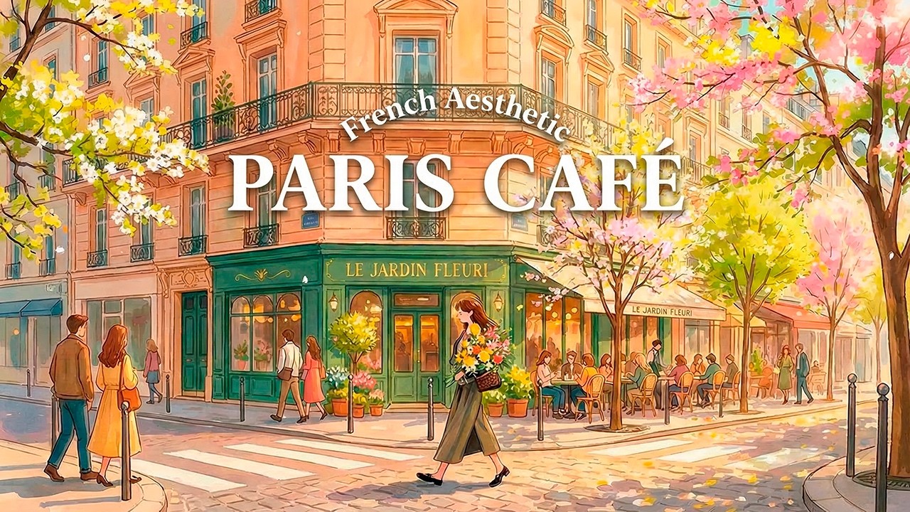 PARIS CAFÉ 🌸 French Jazz Instrumental | Relaxing Coffee Music | Study, Work & Relax | 3.5 hours