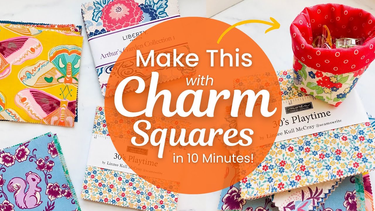 Charm packs aren't just for quilts! Make this cute fabric trinket dish!