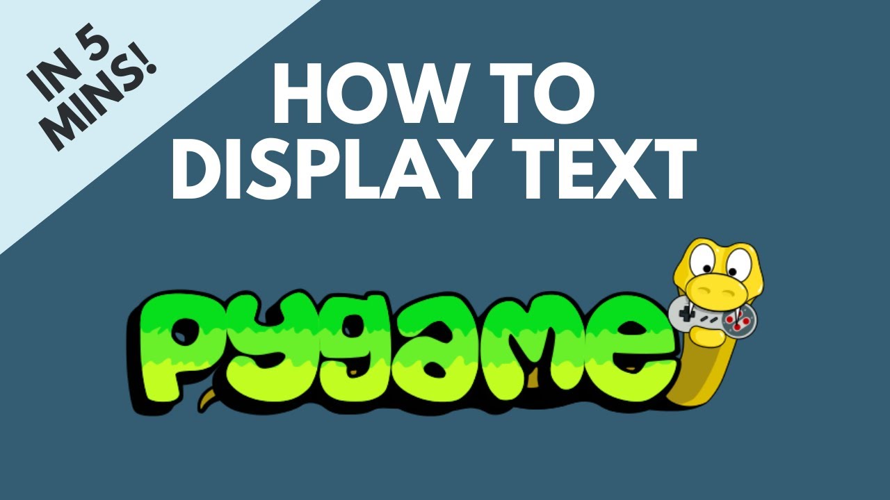 Displaying Text on The Screen In Pygame - Beginner Tutorial
