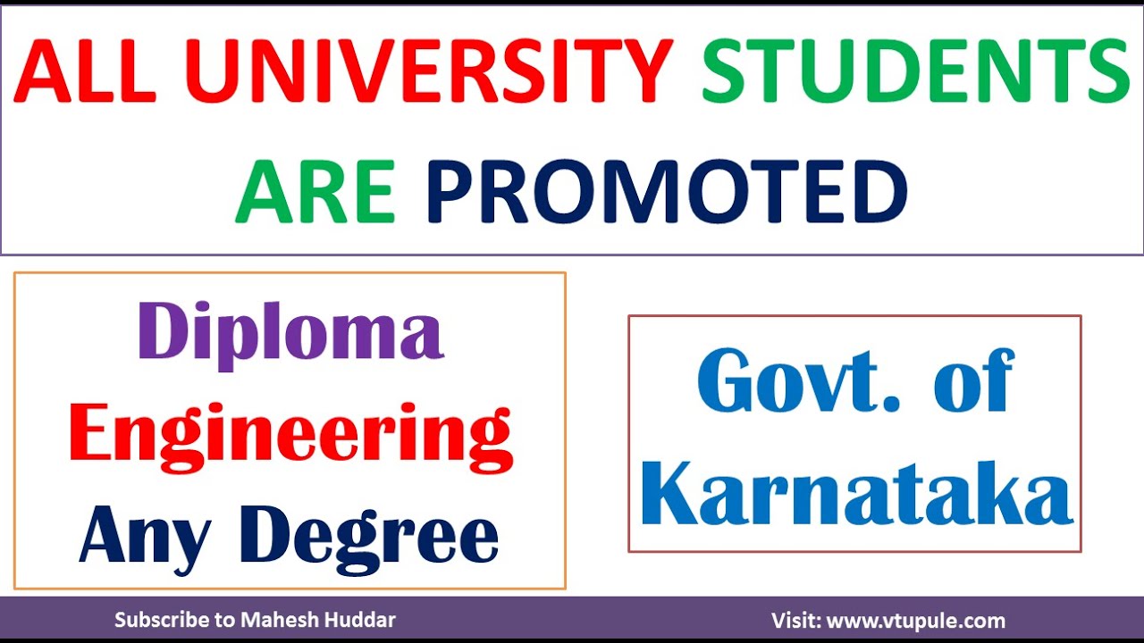 All University Update Promoted BE Diploma Degree Post Graduate Without exams