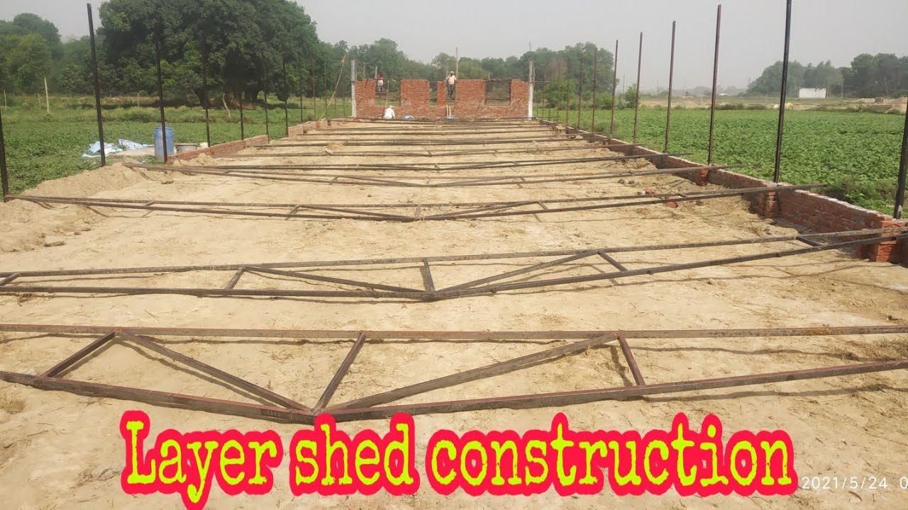 New Layer poultry shed construction Part 2| layer shed| कैंची|Truss| poultry farm|ksbiofloc|
