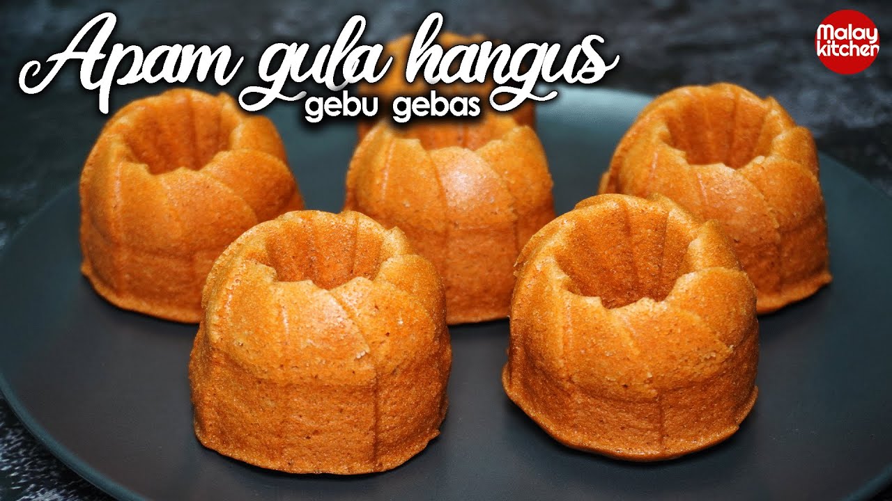 Resepi apam gula hangus kukus sukatan cawan | Gebu tak ingat dunia