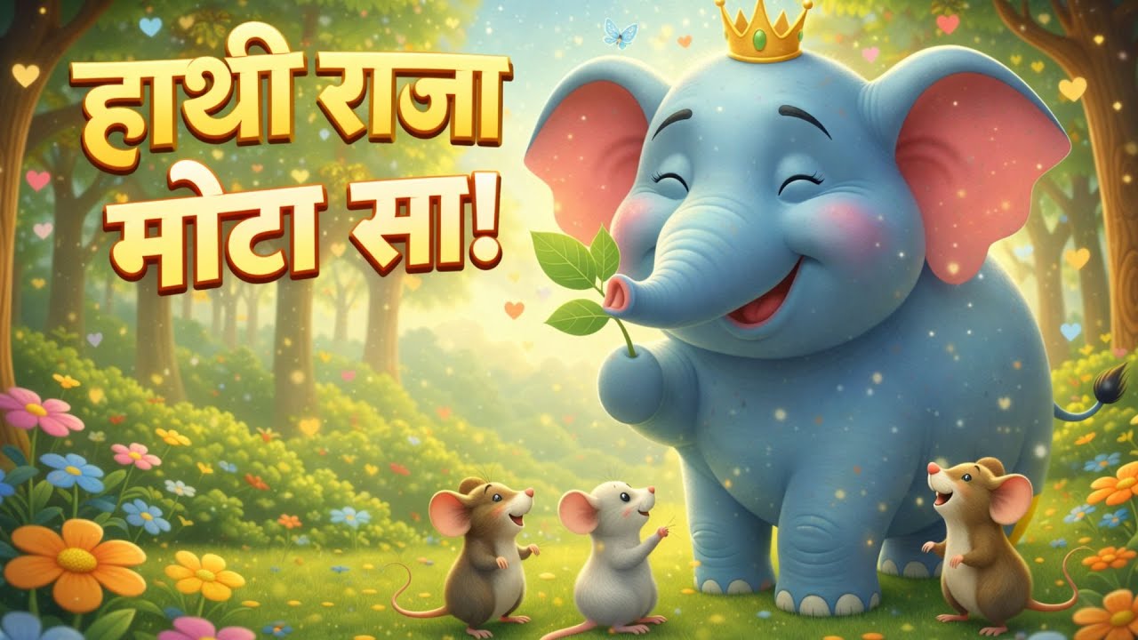 Haathi Raja Mota Sa | हाथी राजा मोटा-सा | Popular Hindi Nursery Rhymes for Kids | 3D Cartoon Elephan