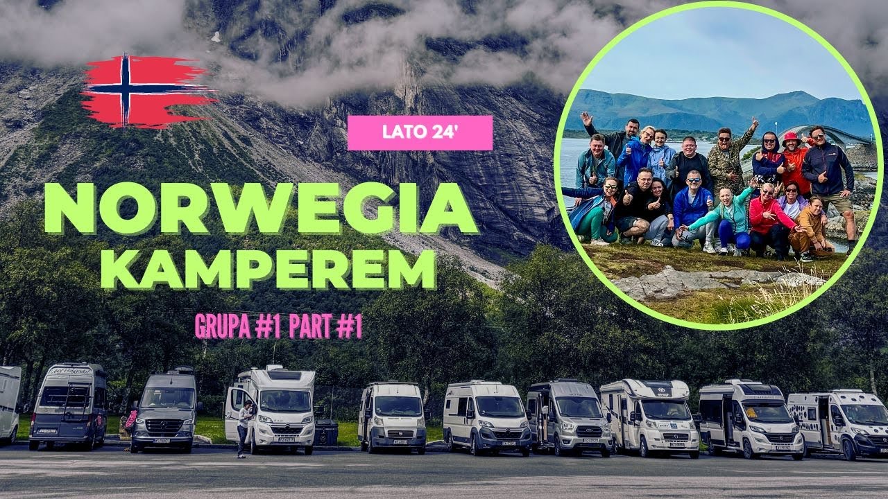 NORWEGIA 🇳🇴 KAMPEREM, Jedziemy ekipą 8 kamperów po Norwegii, śpimy na dziko, odkrywamy NAJ miejsca.