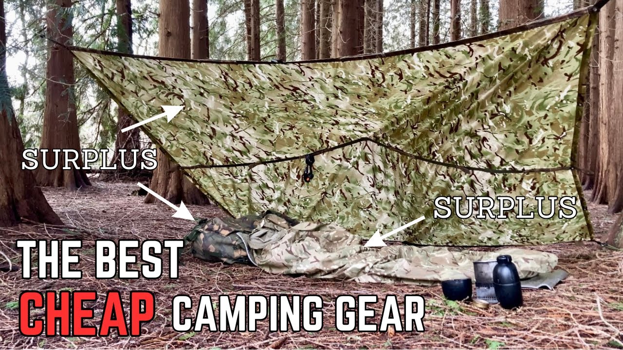 Solo Overnight Using The BEST CHEAPEST Camping Gear - Military Surplus