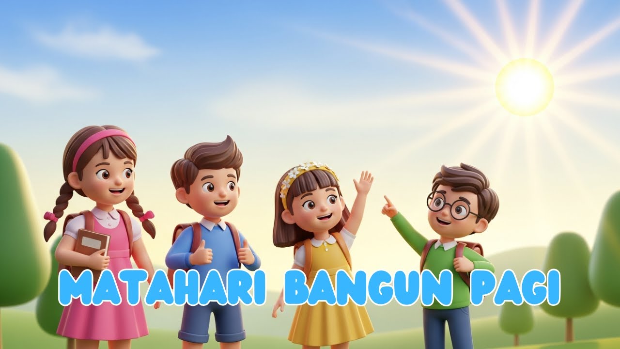 Matahari Bangun Pagi ☀️ Lagu Anak Rutinitas Pagi | Bangun, Sarapan, Sekolah | 3D Animation