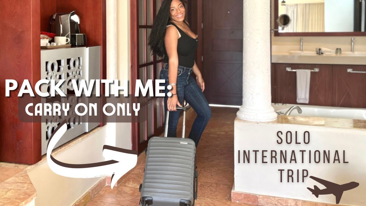 PACK WITH ME FOR A SOLO INTERNATIONAL TRIP USING ONLY CARRY-ON LUGGAGE| LIA LAVON