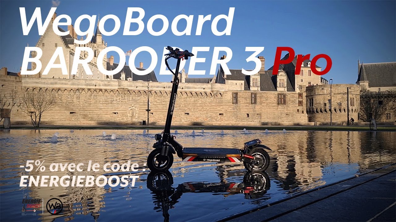 BAROODER 3 PRO - ESSAI DE LA TROTTINETTE &Eacute;LECTRIQUE DE LA MARQUE WEGOBOARD !