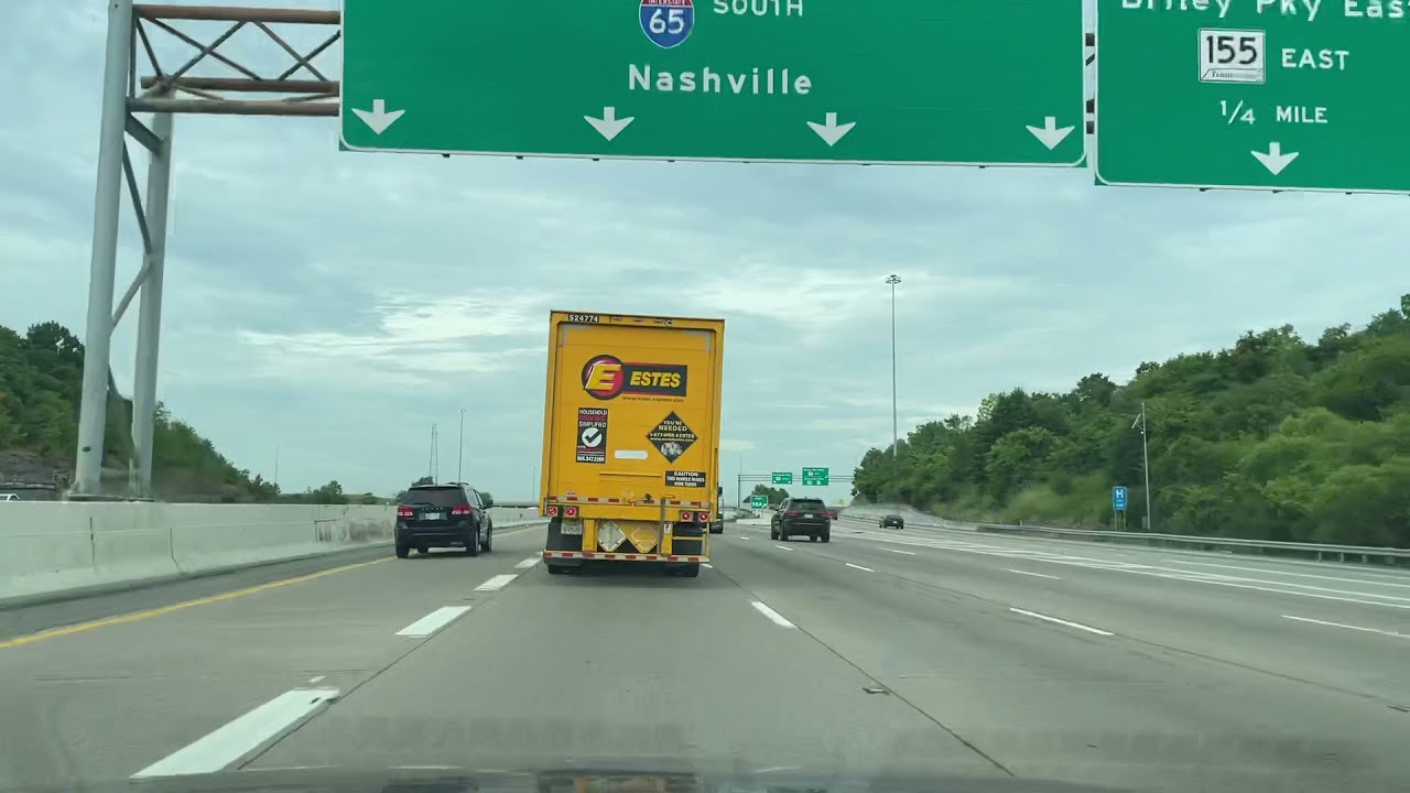 Nashville Tennessee highway I65 downtown morning 8am