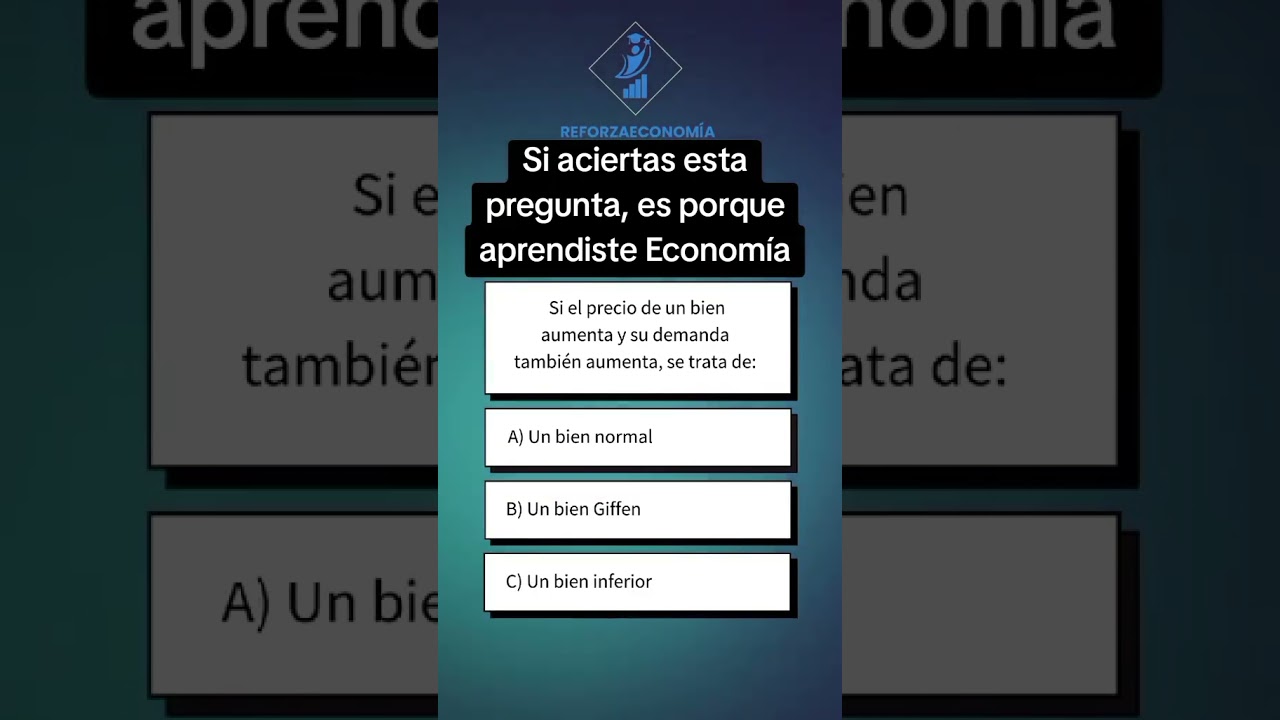 ✅ Pon a PRUEBA tus CONOCIMIENTOS con esta pregunta #shorts #microeconomia #quizzes #economia #viral