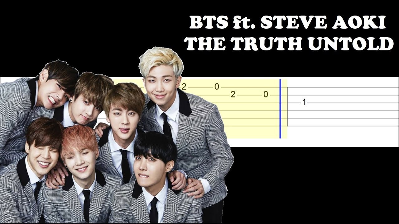 BTS ft. Steve Aoki - The Truth Untold (Easy Guitar Tabs Tutorial)