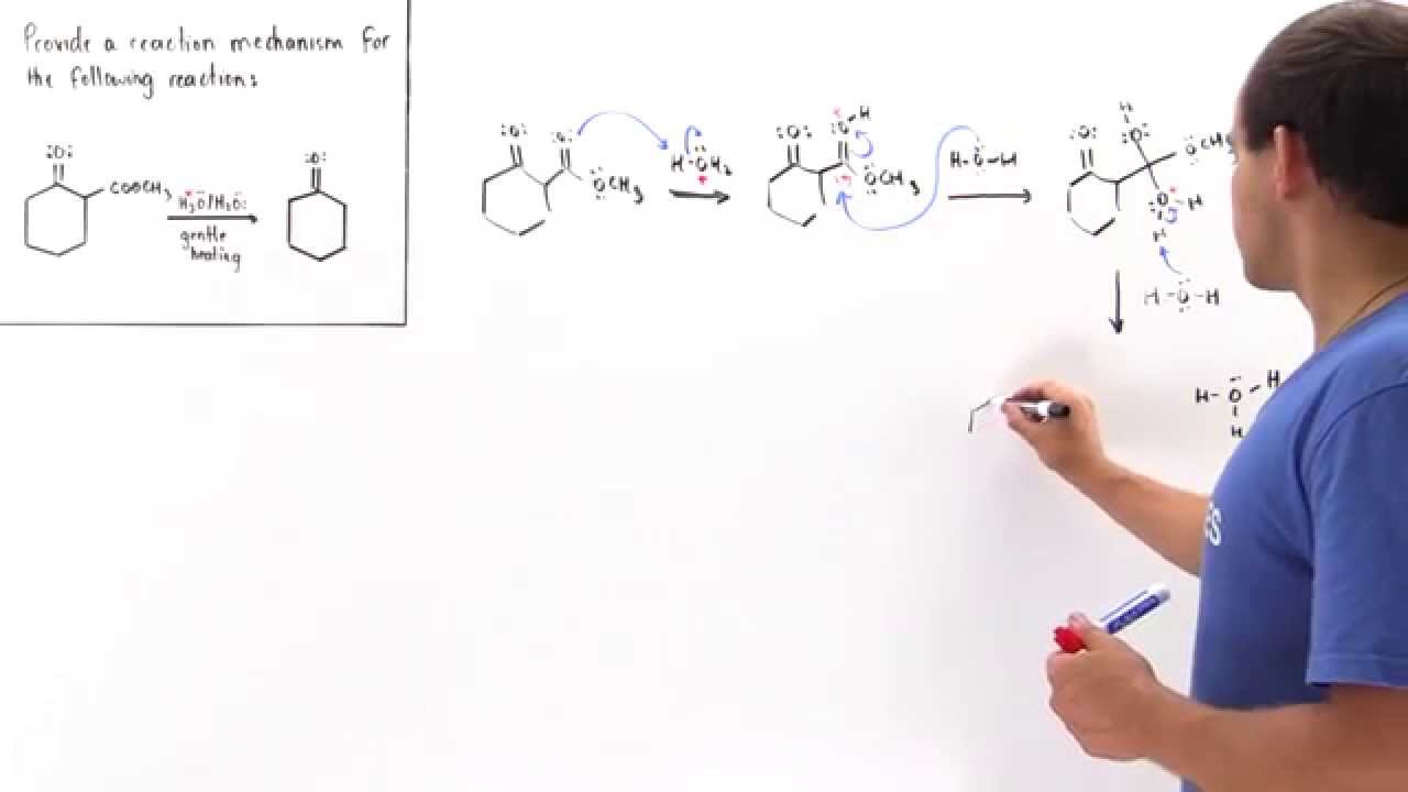 Hydrolysis and Decarboxylation of ß-Keto Ester Example