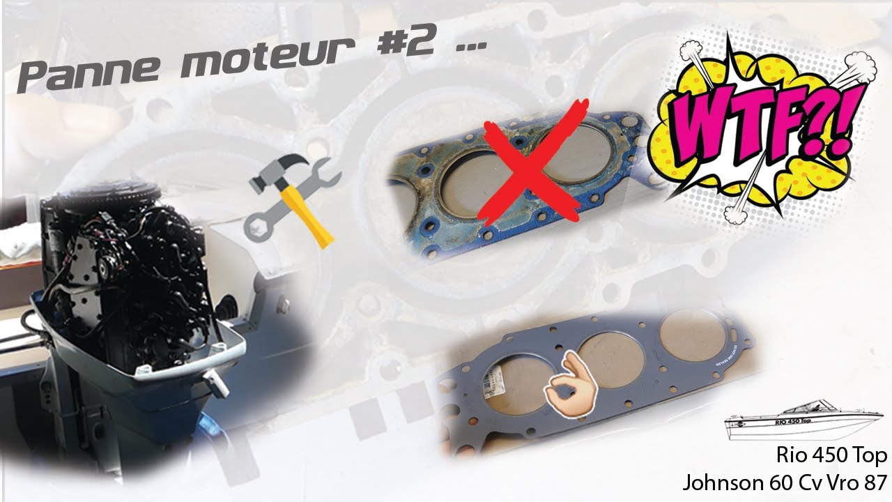 Panne Changement Joint de culasse Johnson 60 Cv Vro 87