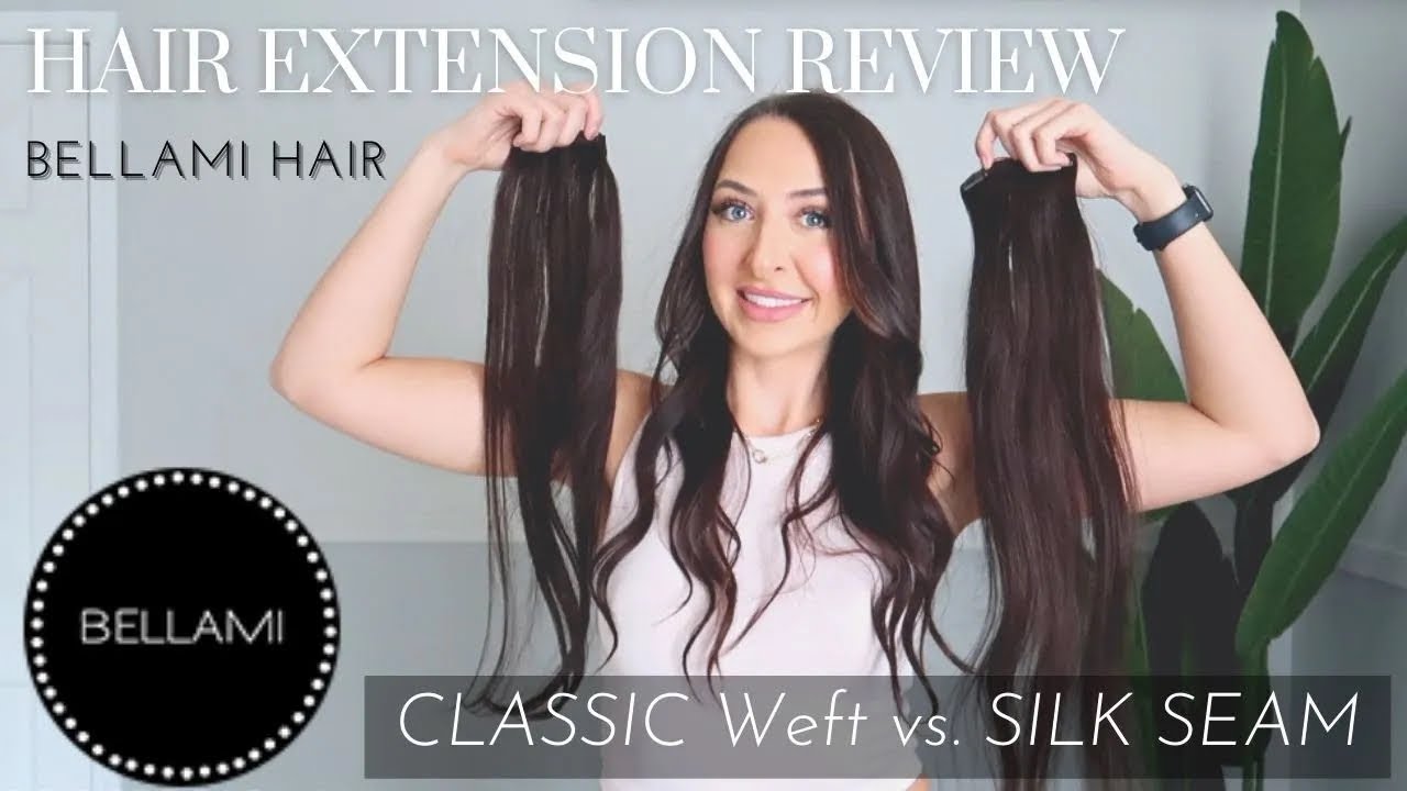 BELLAMI HAIR EXTENSIONS REVIEW WITH THIN HAIR!! Classic weft vs. Silk Seam
