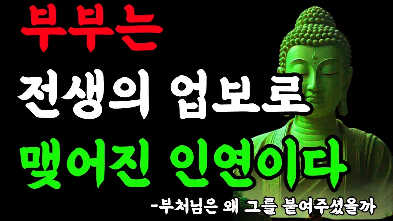 부부는 전생의 업보로 맺어진 인연이다#자기수행 #관세음보살 #부부인연#불교명상