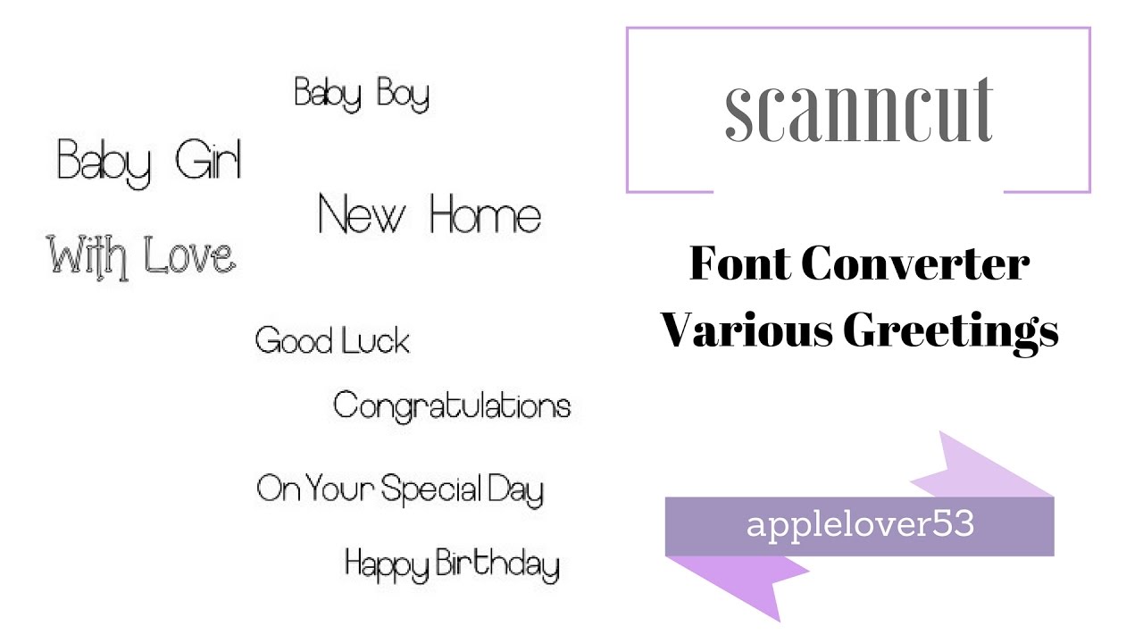 ScanCut Font Converter Various Fonts for Writing