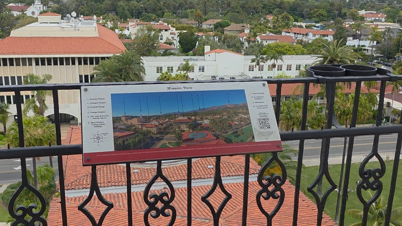 Santa Barbara City Hall rooftop at Santa Barbara CA USA| PLEASE LIKE SUBSCRIBE SHARE