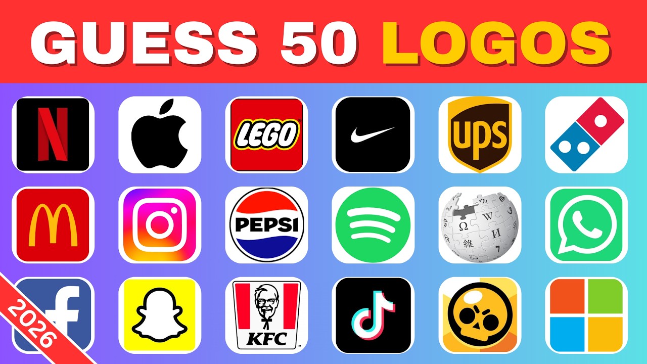 Guess The Logo in 5 Seconds! | 50 Famous Logos | Ultimate Quiz Challenge