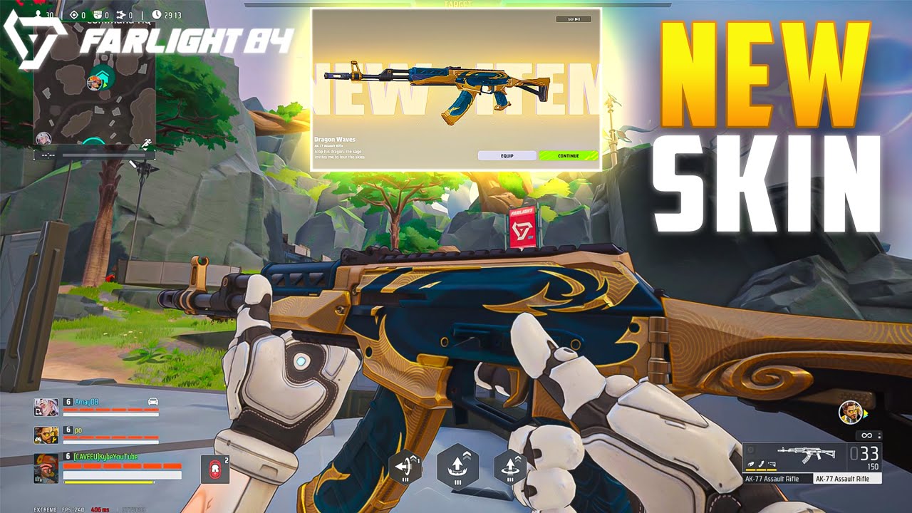 NEW AK 77 SKIN DRAGON WAVES SOLO VS TRIO FULL GAMEPLAY in Farlight 8