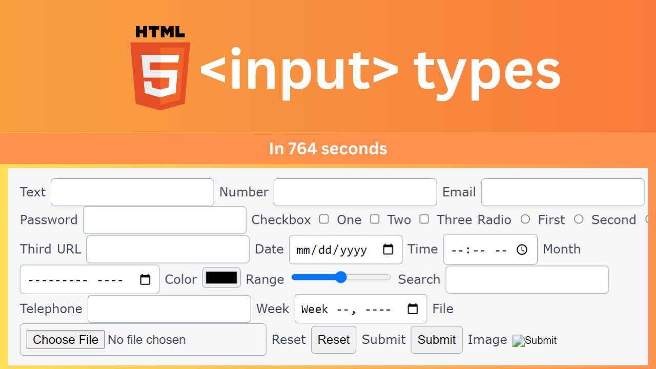 HTML Form Input Types