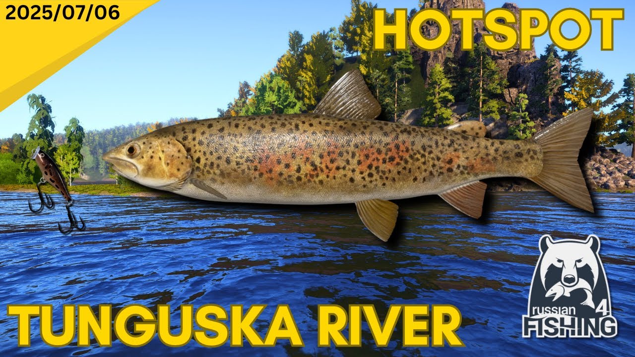 Tunguska River Sharp Snouted Lenok Spot - Russian Fishing 4