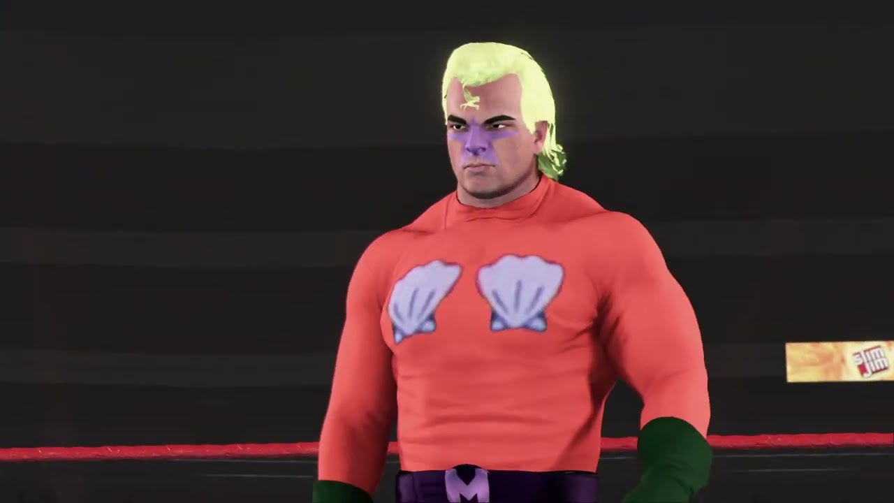 WWE 2K24 Mermaid Man and Barnacle Boy VS Man Ray