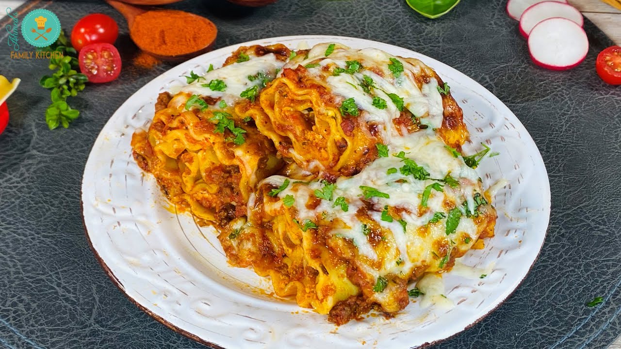 Lasagna Roll Ups With Meat | Easy to Make and Extremely Meaty, Saucy and Cheesy | Eid special recipe
