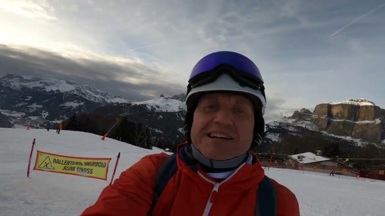 skiing down from Belveder