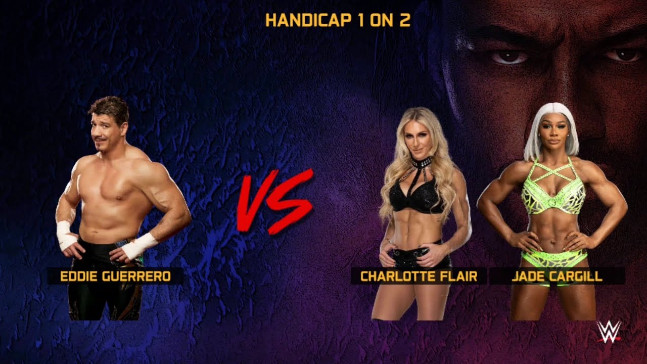 Charlotte Flair & Jade Cargill overpower Eddie Guerrero 🔥 handicap match | WWE 2K25