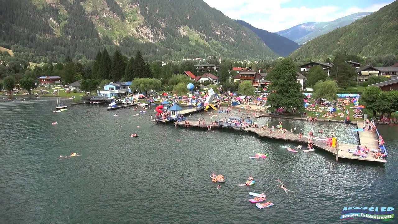 Schwimmbad und See Camping Mössler in Döbriach am Millstätter See / Kärnten