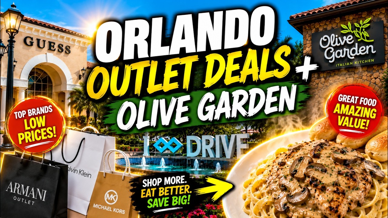 Международный аутлет-центр Orlando International Premium Outlets и ресторан Olive Garden | Выгодн...