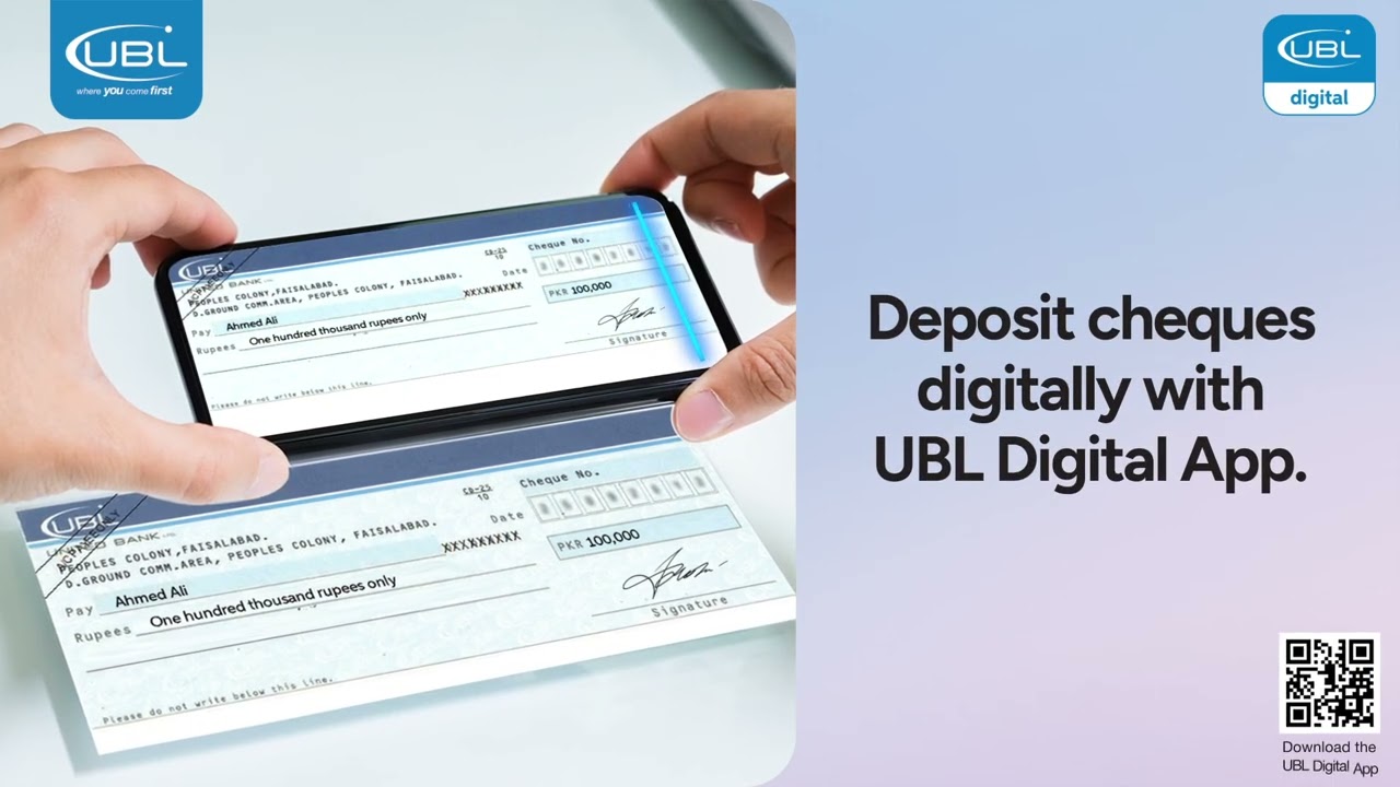 Deposit your cheques digitally with the UBL Digital App!