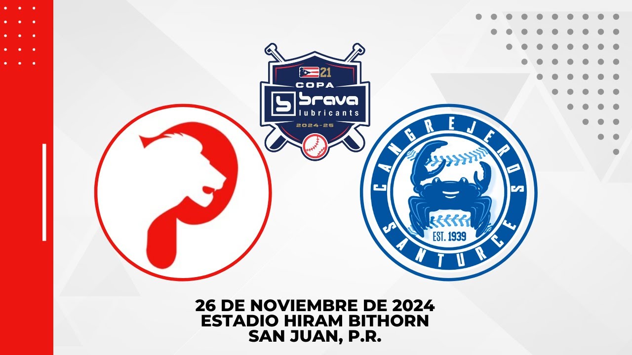 Ponce vs. Santurce - Liga de Béisbol Profesional Roberto Clemente (LBPRC) - Serie Regular