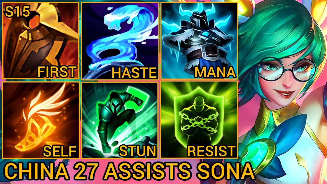 27 Assists Sona Support - Wild Rift China Server Gameplay, High Elo Tier Top 1 Builds & Runes