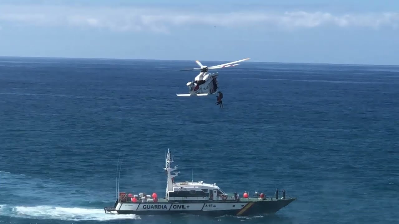Tenerife West coast, Rescue operation of a tourist lost in the sea, happened on 12/03/2022