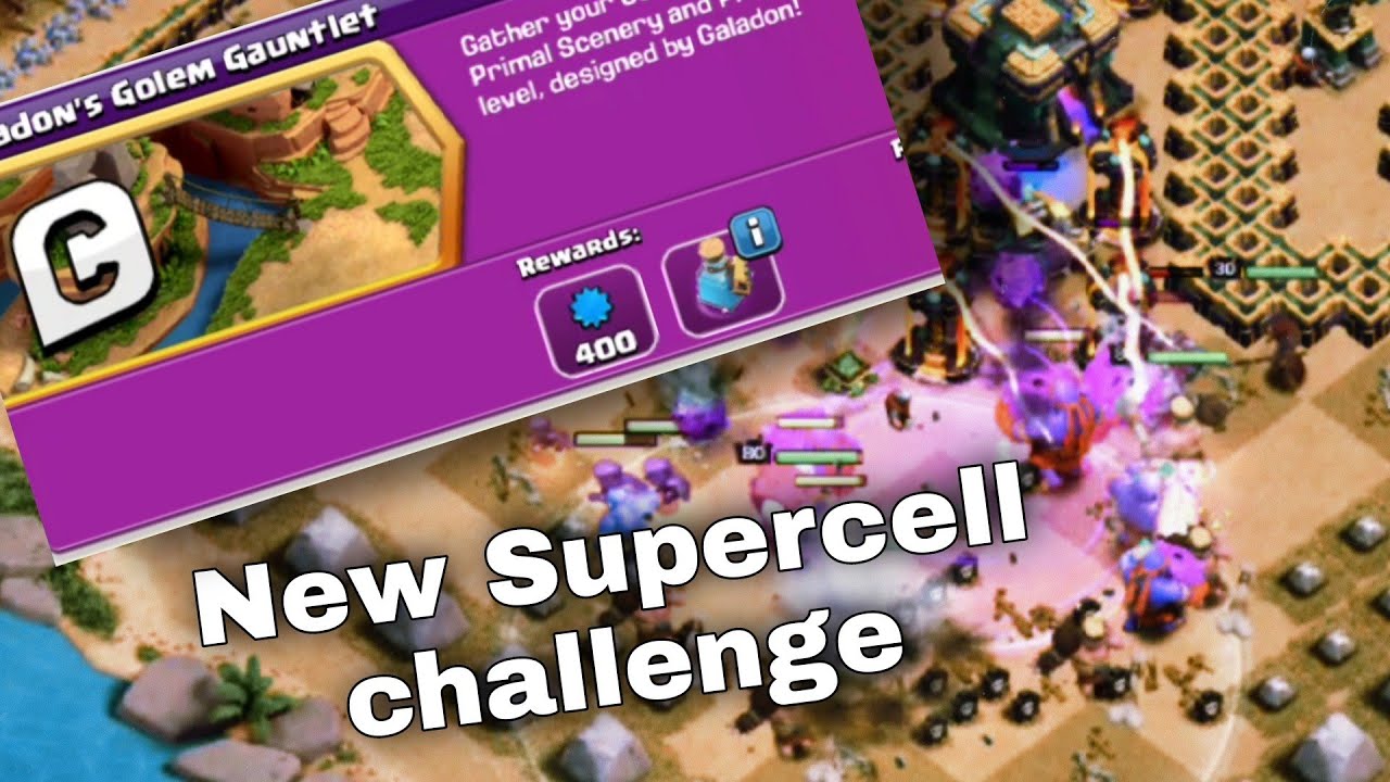 COC New Update supercell gave us impossible | Galadon' s Golem Gauntlet in Hindi #clashofclan #coc