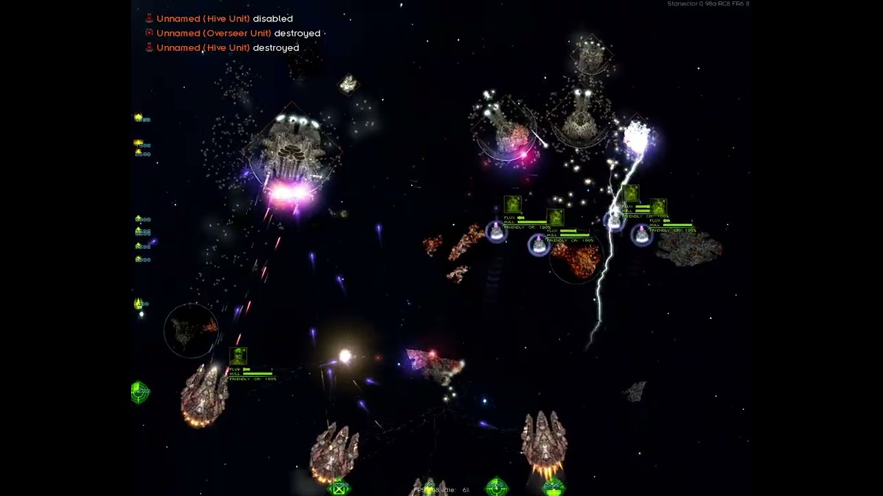 Starsector 0.98a: Shield shunt Onslaughts vs 5 Fabricator Threat