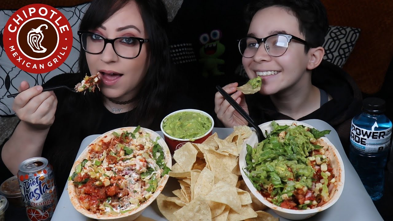 CHIPOTLE BURRITO BOWL MUKBANG | EATING SHOW