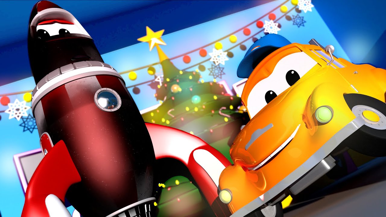 Rocky the ROCKET Wanted to Spot SANTA Claus! - Tom the Tow Truck's Car Wash | Cars cartoons for kids