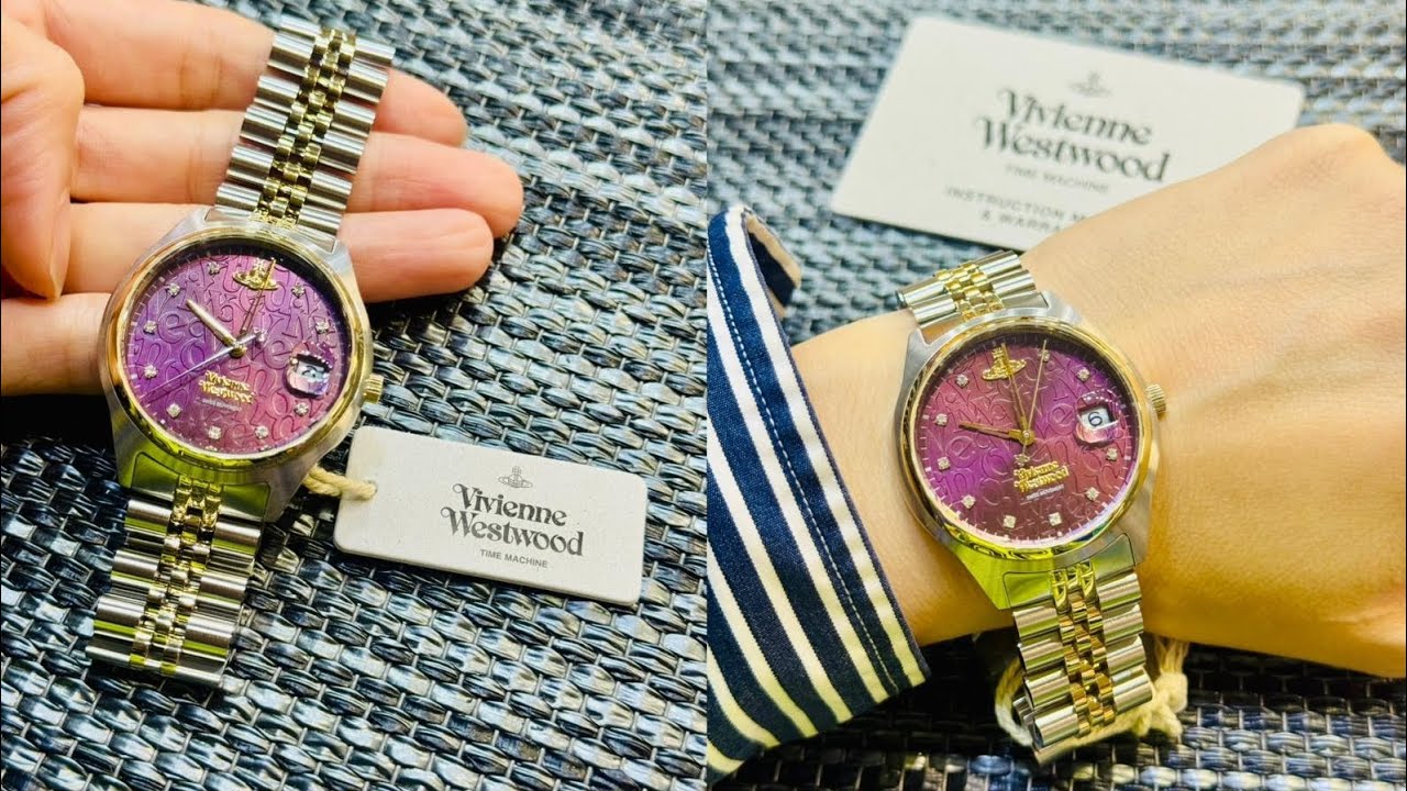 Vivienne Westwood🎁Camberwell VV261SGBY💍 豬柳蛋推介《英國品牌🎄紫酒紅色錶盤 復古放大鏡🎀玫瑰金珠帶 瑞士🇨🇭Ronda石英機芯☃️》低至25折優惠HK998🎅