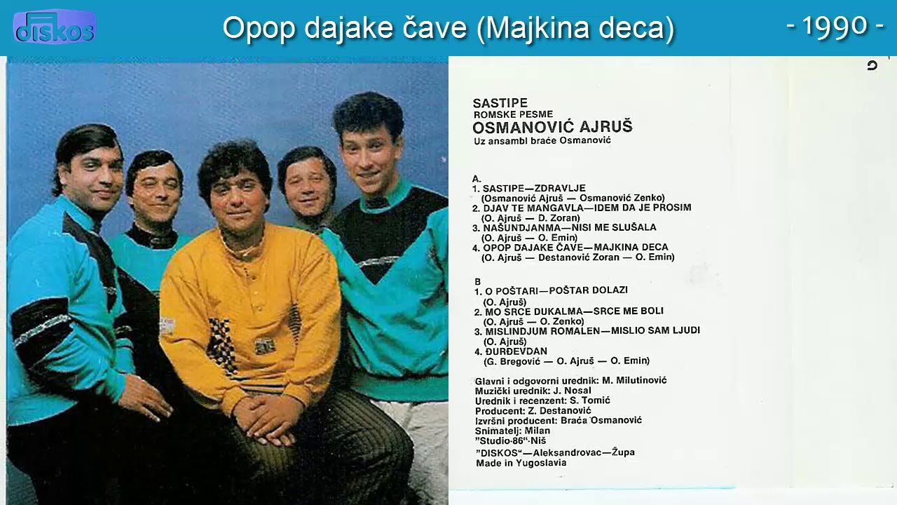 Ajrus Osmanovic - Opop dajake cave (Majkina deca) - (Audio 1990)