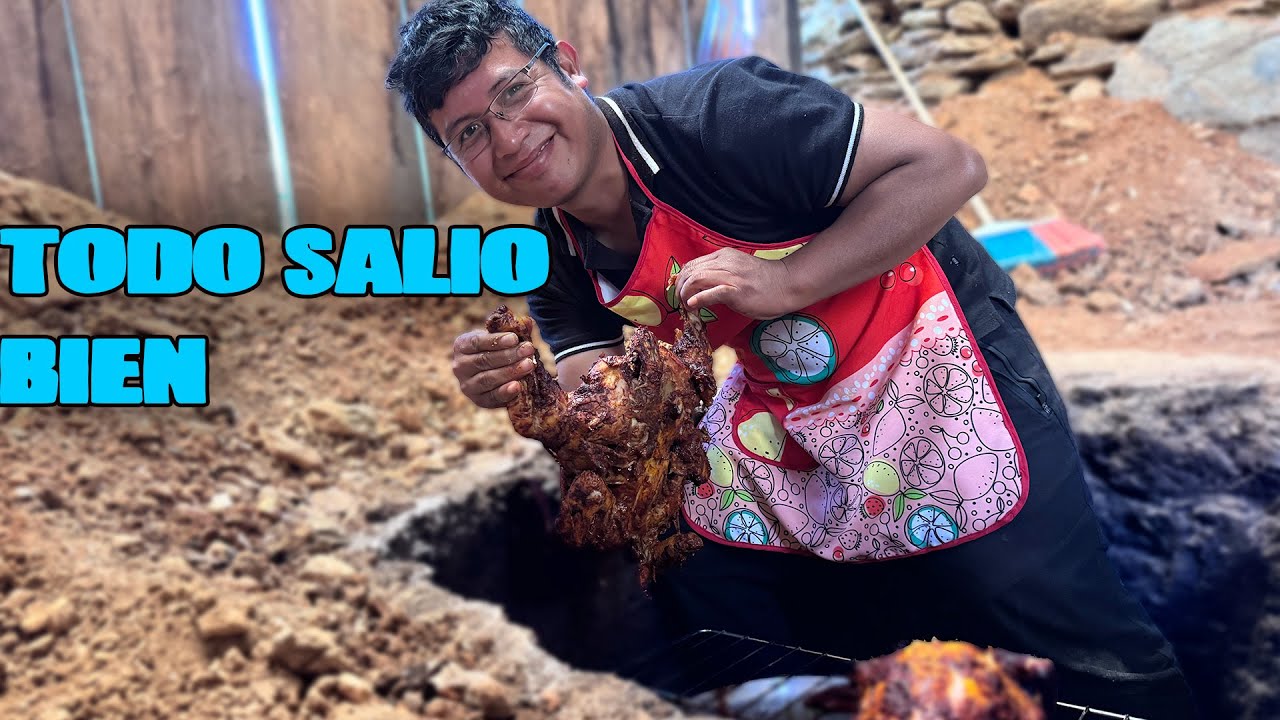 Me tocó hacer un horno tradicional de tierra y para estrenarlo preparamos barbacoa de pollo