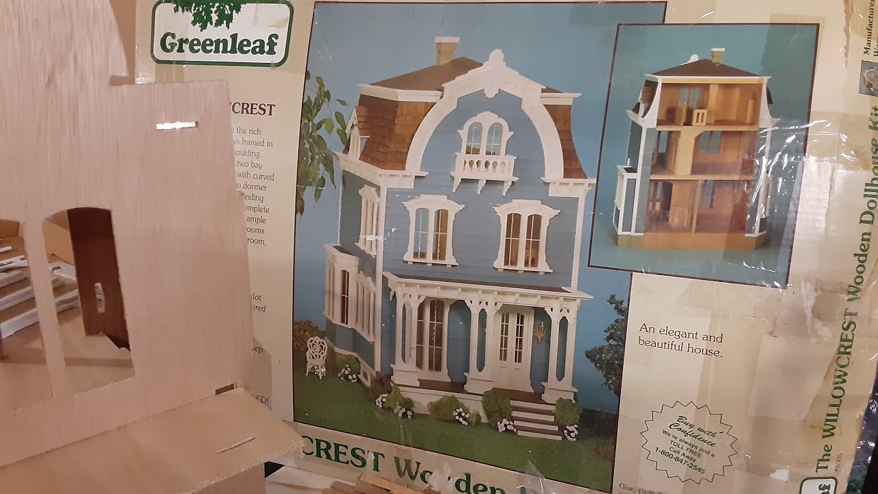 The WILLOWCREST GREENLEAF Miniature 1/12th scale Victorian Dollhouse Kit BUILD, Part 1 #craft #diy