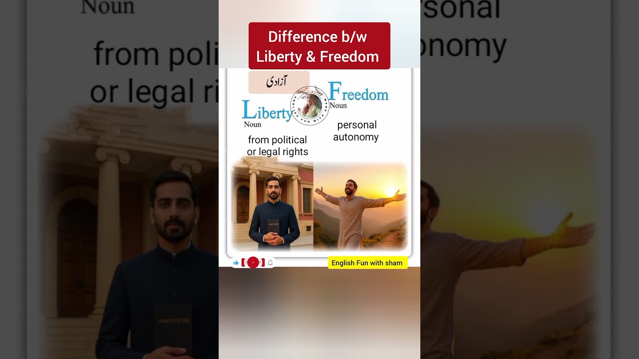 Difference between Liberty and Freedom #shorts #liberty #freedom #trendingshorts #viralenglish